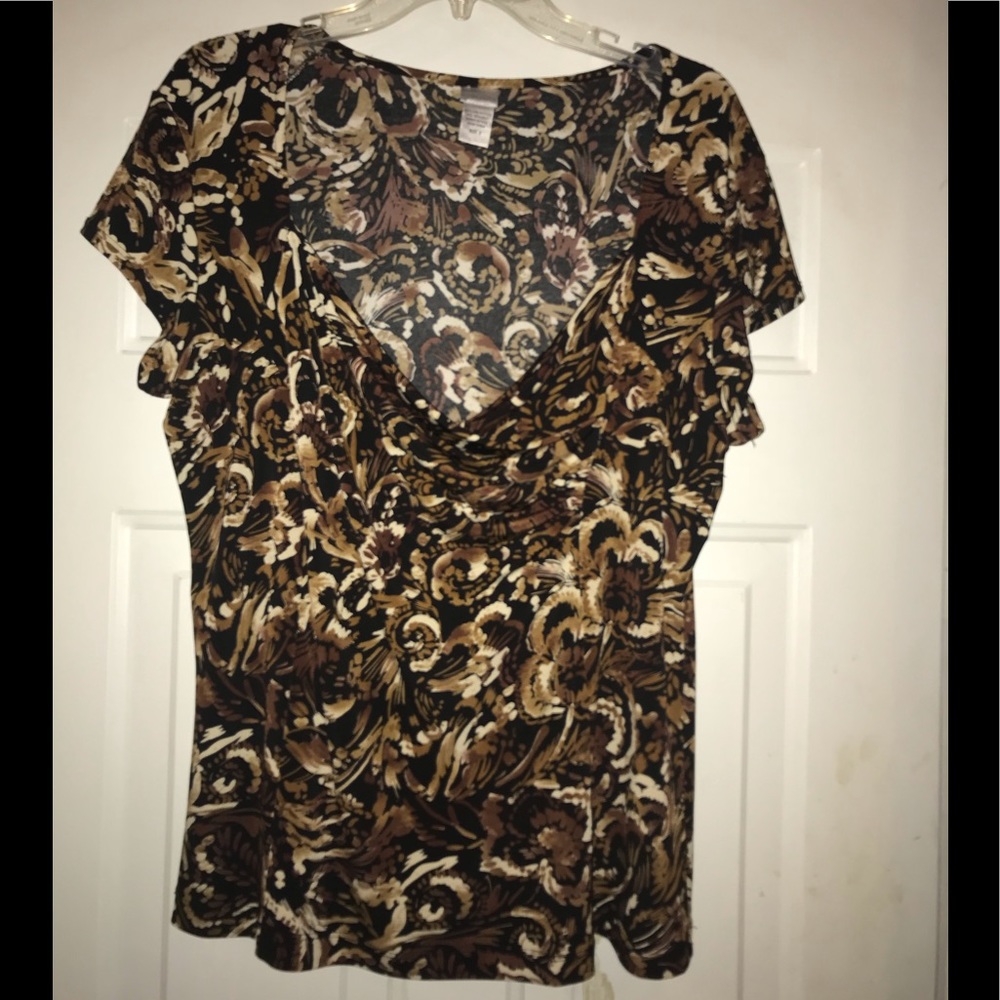 Terrific Chicos cap sleeve stretch top size 3 XL